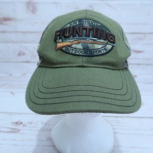 JUST SHOOT IT HUNTING OUTDOOR SPORTS HUNTER BALL CAP HAT GREEN CAMO